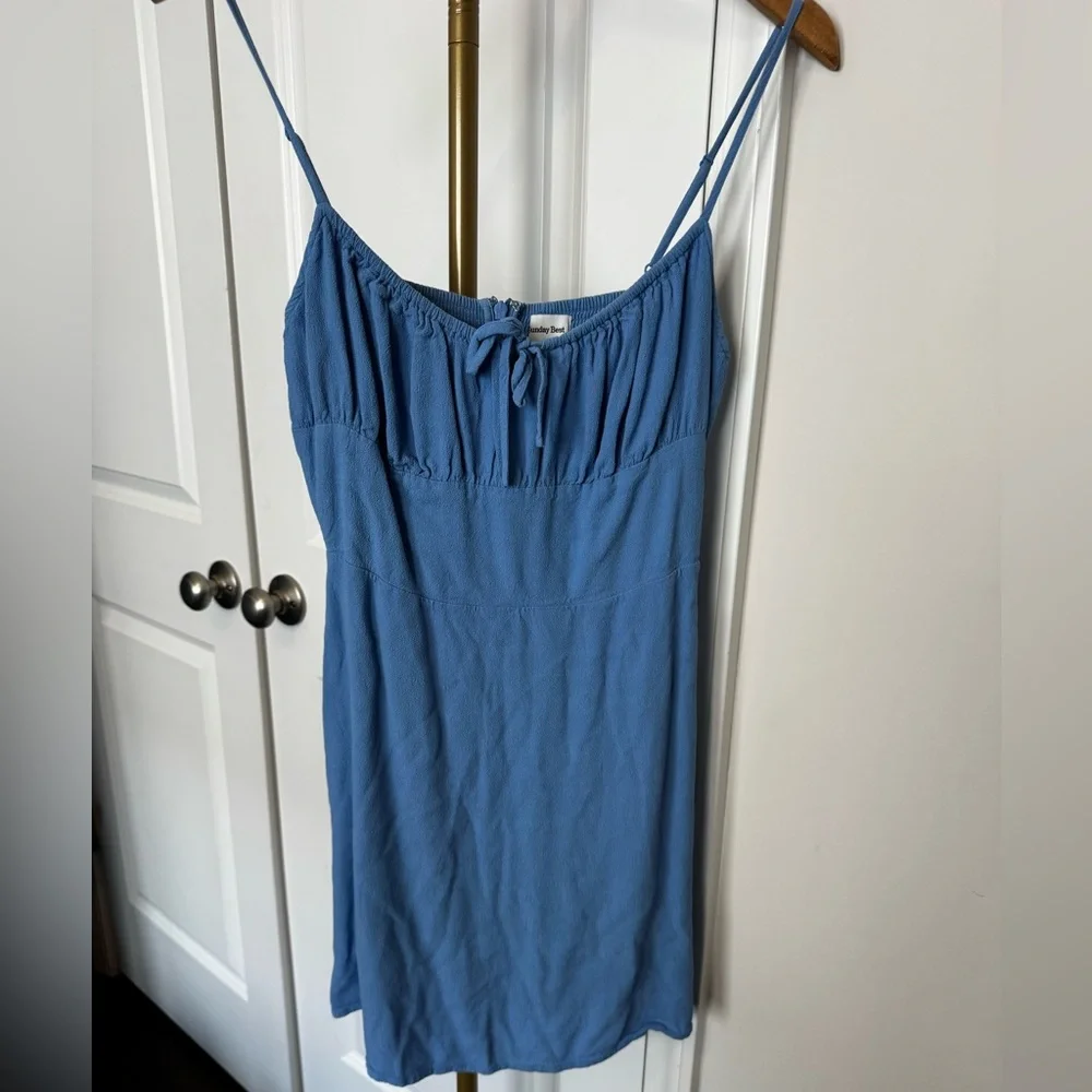 Sunday Best Blue Spaghetti Strap Camisole Dress
